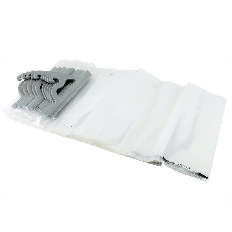 Monaco Hanging Storage Bags, 10-pack of 14 x 21-inch Clear Plastic Bags for Classroom, Library, and Pharmacy Use - Image 1